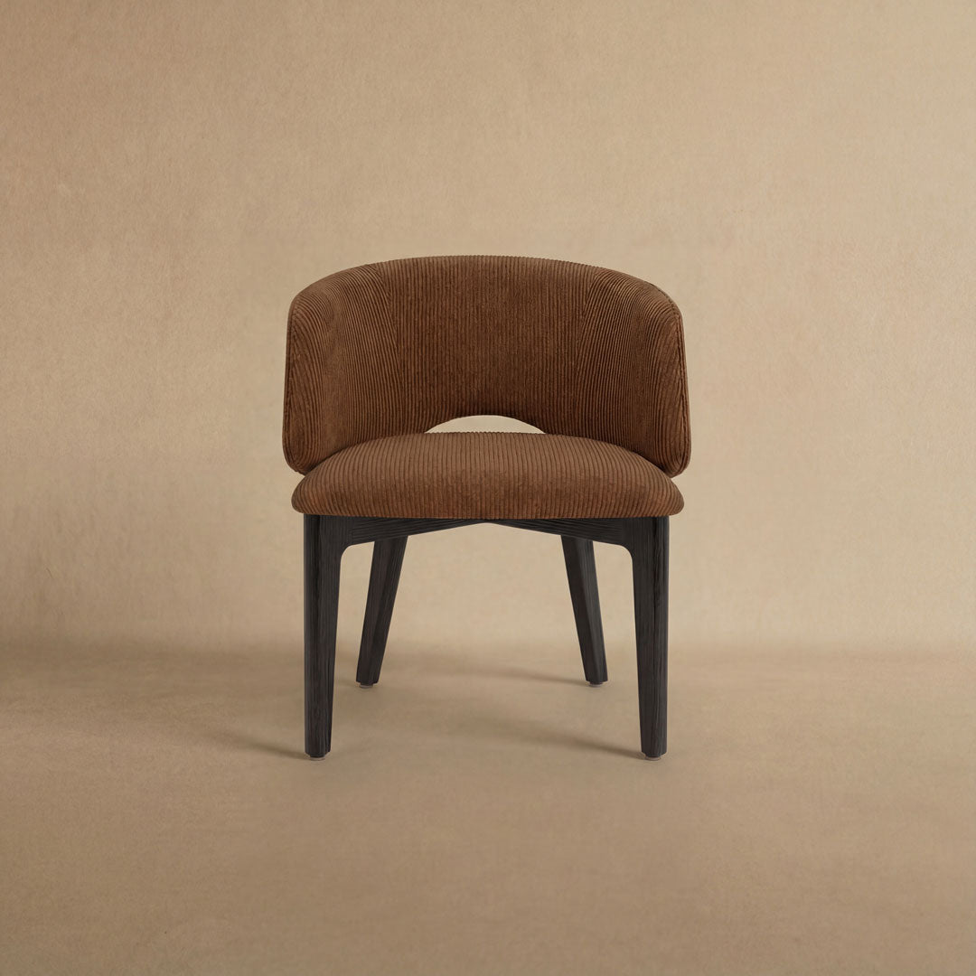 Mezzaluna Dining Chair with Upholstered Back